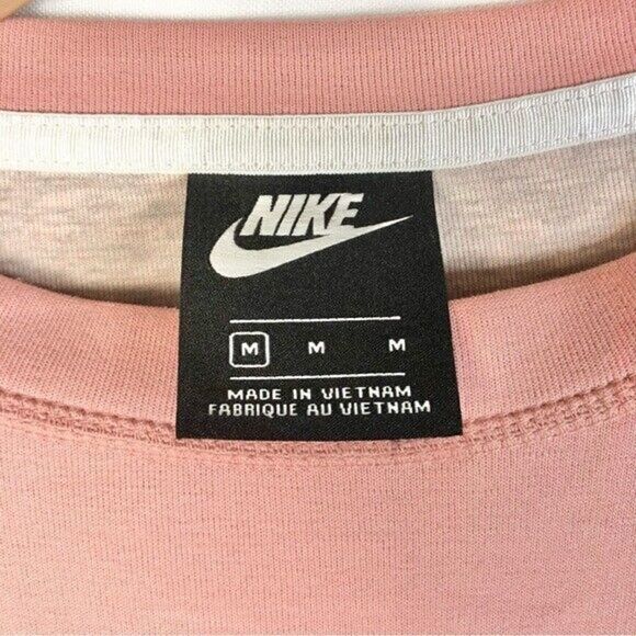 Nike Light Pink Tech Fleece Crewneck Pullover Sweatshirt M - Picture 5 of 6